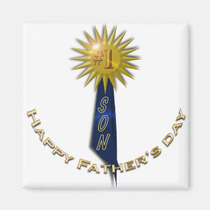 Blue Ribbon #1 Fars dag to Son Magnet