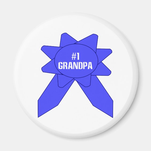 Blue Ribbon #1 Grandpa Magnet (Framsidan)