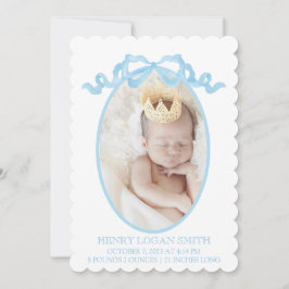 Blue Ribbon Bow Watercolor Gingham Pojke