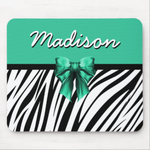 Blue Ribbon Bow Zebra tryck Musmatta