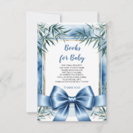 Blue Ribbon Chinoiserie Bokar för Baby Card