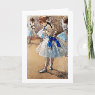 Blue Ribbon Dancer, Edgar Degas Kort