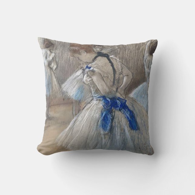 Blue Ribbon Dancer Edgar Degas Kudde (Framsida)