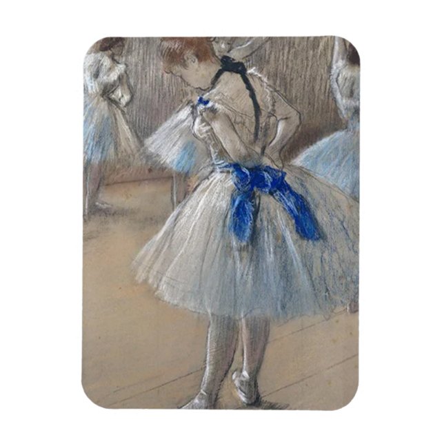 Blue Ribbon Dancer Edgar Degas Magnet (Vertikal)