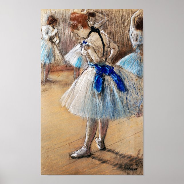 Blue Ribbon Dancer, Edgar Degas Poster (Framsidan)