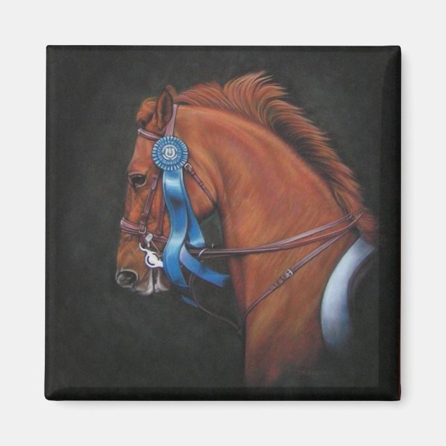 Blue ribbon horse magnet - Omar Shariff (Framsidan)