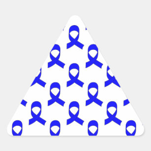 Blue Ribbon Mönster Triangelformat Klistermärke