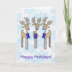 Blue Ribbon Reindeer Helgkort