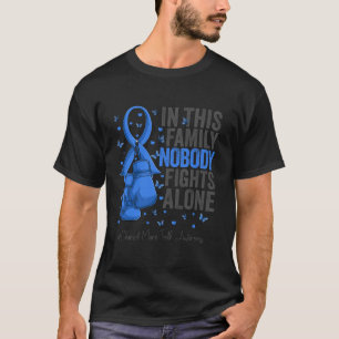 Blue Ribbon Survivor Fighter Charcot Marie Tooth A T Shirt