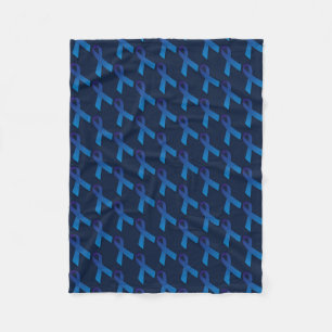 Blue Ribbon Tiled Mönster Crohns sjukdom - medveta Fleecefilt