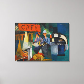 Blue Rider Cafe Expressionist Art Reproduction Rep Canvastryck