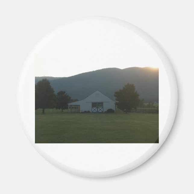 Blue Ridge Farm Sunset Magnet (Framsidan)