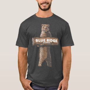 Blue Ridge Georgia GA Growling Bear Vacation Souve T Shirt