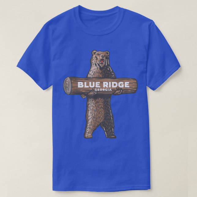Blue Ridge Georgia GA Growling Bear Vacation Souve T Shirt (Design framsida)