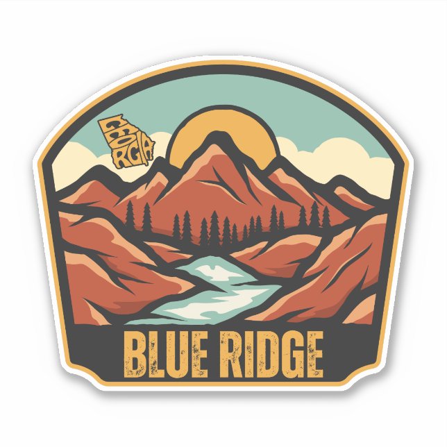 Blue Ridge, Georgia Klistermärken (Framsida)