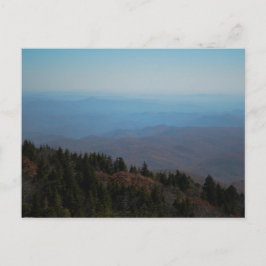 Blue Ridge Mountain Scenia Ligcape Nature Photo Vykort