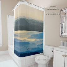 Blue Ridge Mountain Sunrise Sunset Duschdraperi