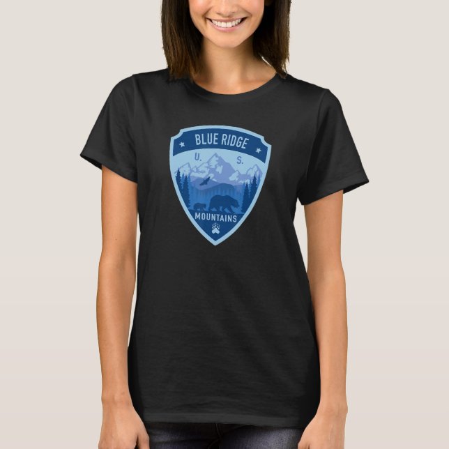Blue Ridge Mountain USA Design T Shirt (Framsida)