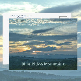 Blue Ridge Mountains Asheville North Carolina Vykort