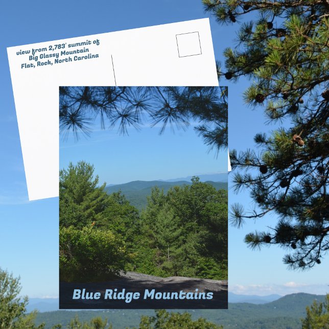 Blue Ridge Mountains Big Glassy Mountain NC Vykort (Skapare uppladdad)