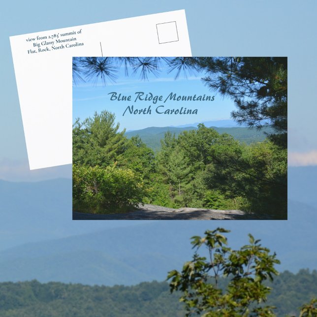 Blue Ridge Mountains Big Glassy Mt North Carolina Vykort (Skapare uppladdad)
