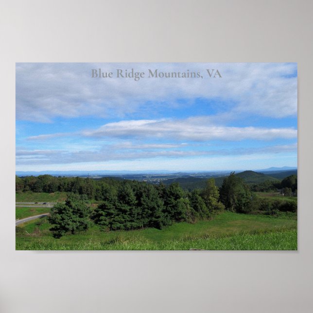 Blue Ridge Mountains i Virginia Poster (Framsidan)