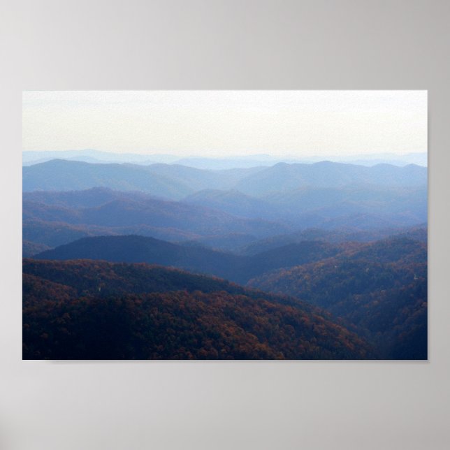 Blue Ridge Mountains in Fall, North Carolina Poster (Framsidan)