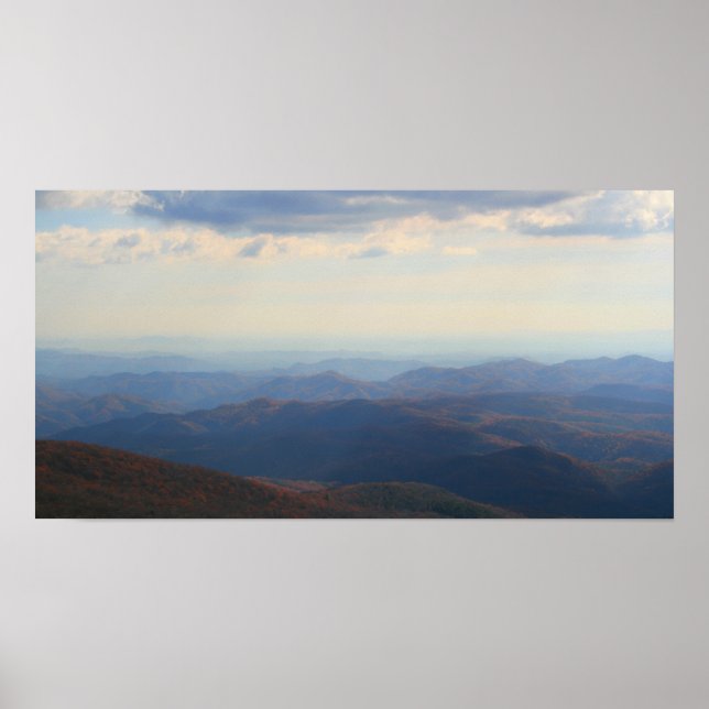 Blue Ridge Mountains in Fall, North Carolina Poster (Framsidan)