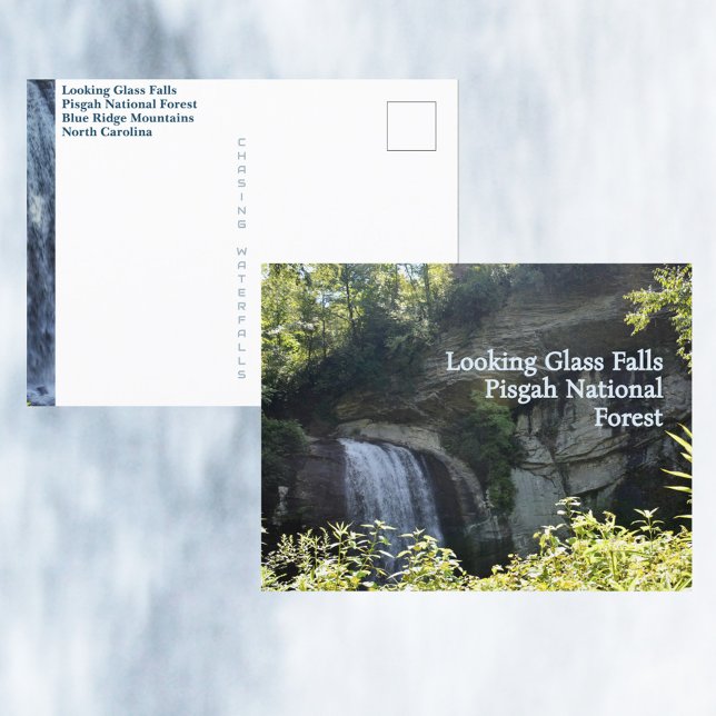 Blue Ridge Mountains Looking Glass Falls NC Vykort (Skapare uppladdad)