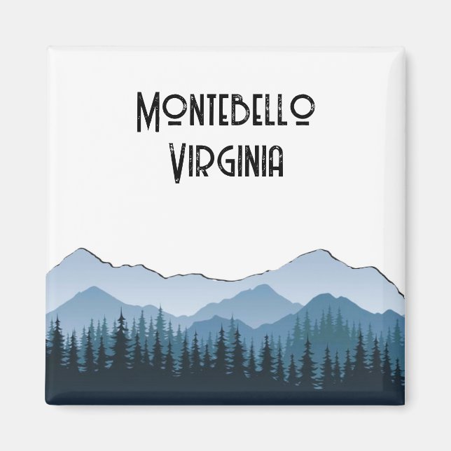 Blue Ridge Mountains, Montebello anpassade Magnet (Framsidan)