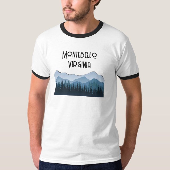 Blue Ridge Mountains, Montebello anpassade T Shirt (Framsida)