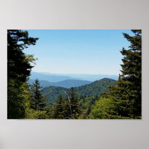 Blue Ridge Mountains nära Cherokee, North Carolina Poster