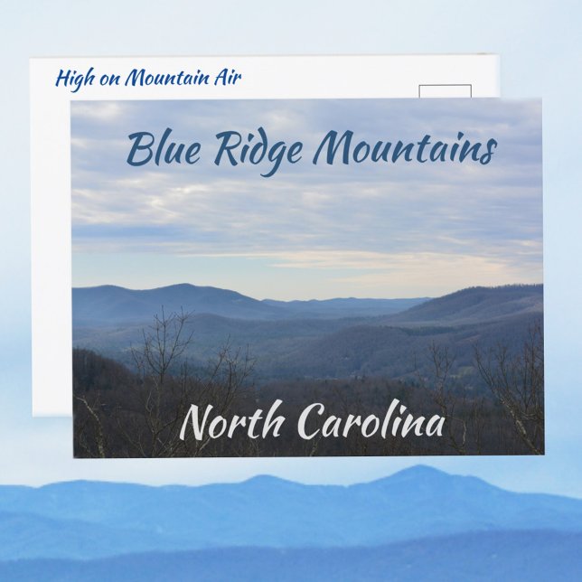 Blue Ridge Mountains NC Bergsluft Fotografisk Vykort (Skapare uppladdad)