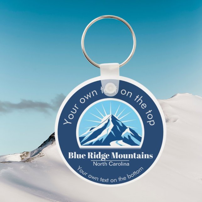 Blue Ridge Mountains NC skidestination souvenir  Nyckelring (Skapare uppladdad)