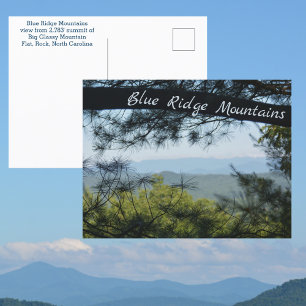 Blue Ridge Mountains North Carolina Photographic Vykort