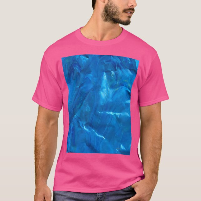 Blue Ridge Mountains Painting 8417 Baseball Sleev T Shirt (Framsida)