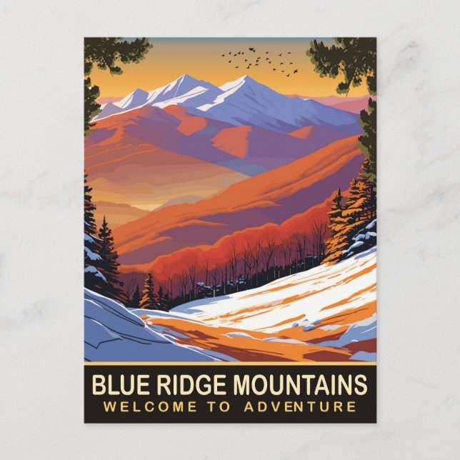 Blue Ridge Mountains, Resa  Vykort (Framsida)