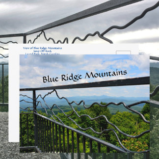 Blue Ridge Mountains Utsikt Jump Off Rock NC Vykort