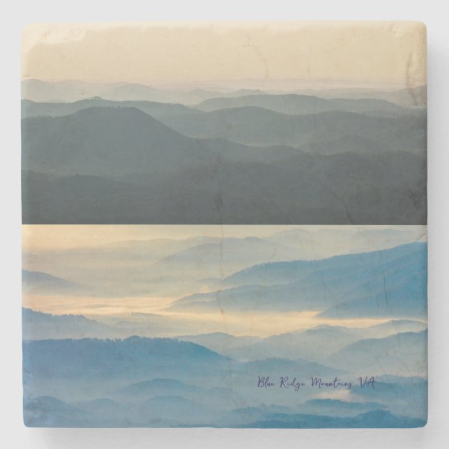 Blue Ridge Mountains Virginia Stone Coaster Stenunderlägg (Framsidan)