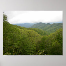 Blue Ridge Mtns från Blue Ridge Parkway, NC Poster