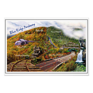 Blue Ridge Parkway Collage Fototryck