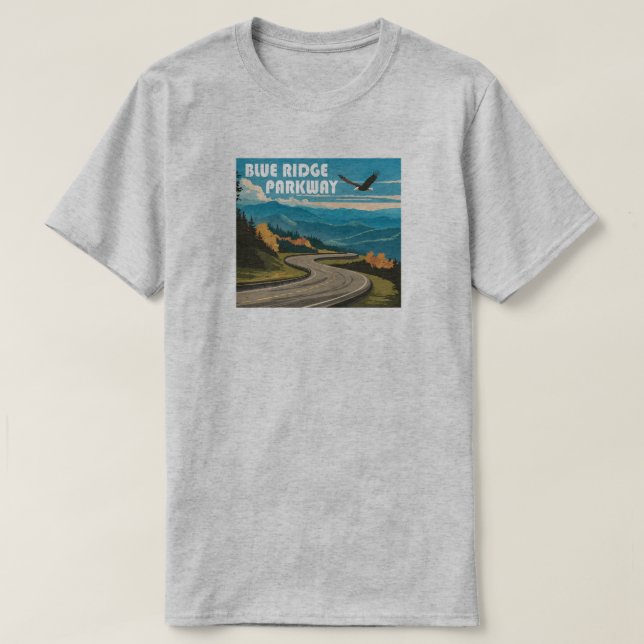 Blue Ridge Parkway Eagle T Shirt (Design framsida)
