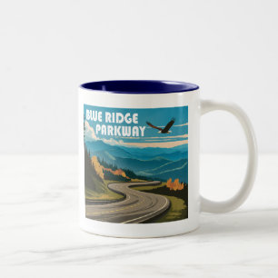 Blue Ridge Parkway Eagle Två-Tonad Mugg