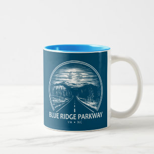 Blue Ridge Parkway Forest Två-Tonad Mugg