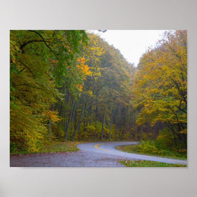 Blue Ridge Parkway in Fall, Virginia Poster (Framsidan)