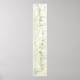 Blue Ridge Parkway karta poster
