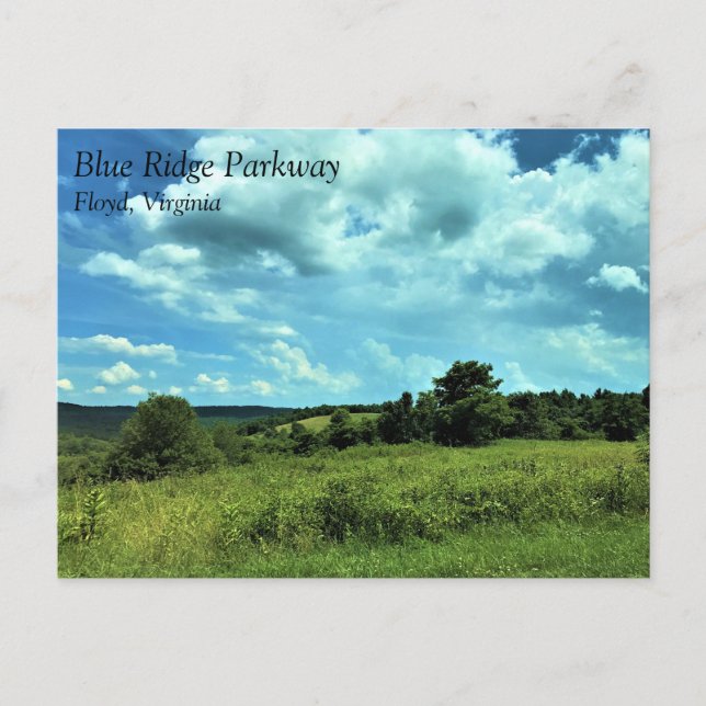 Blue Ridge Parkway nära Floyd, Virginia Postcard Vykort (Framsida)