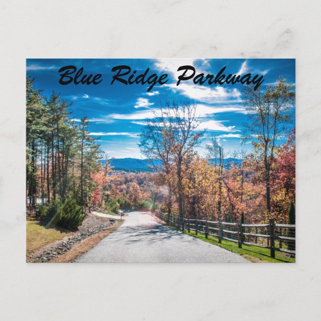 Blue Ridge Parkway NC Vykort (Framsida)
