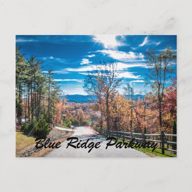Blue Ridge Parkway NC Vykort (Framsida)