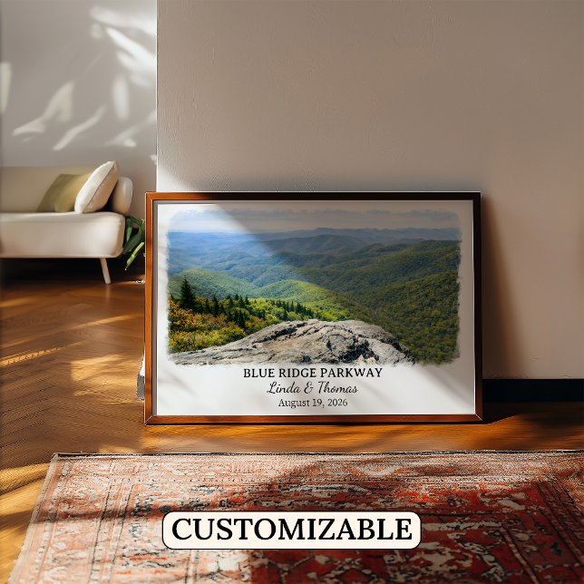 Blue Ridge Parkway North Carolina Affisch, Akvarel Poster (Skapare uppladdad)